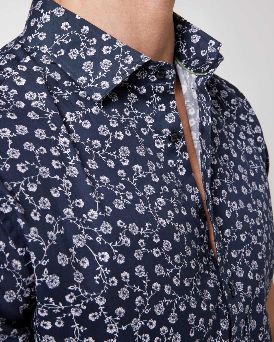 Regular Stretch Floral Printed Shirt